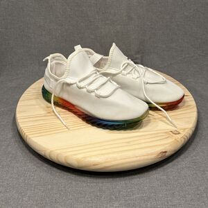 EPICSTEP WHITE WITH RAINBOW JELLY SOLES LACE UP SHOES SNEAKERS Women's SIZE 11
